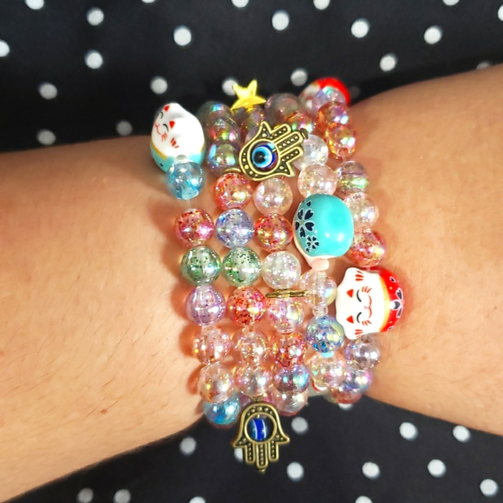 Bohoo cats bracelets